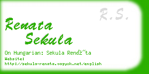 renata sekula business card